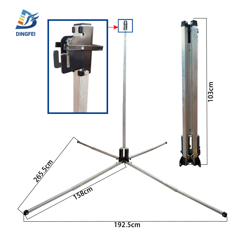 Heavy Duty Steel Dual Spring Stand for Roll Up Traffic Signs - 